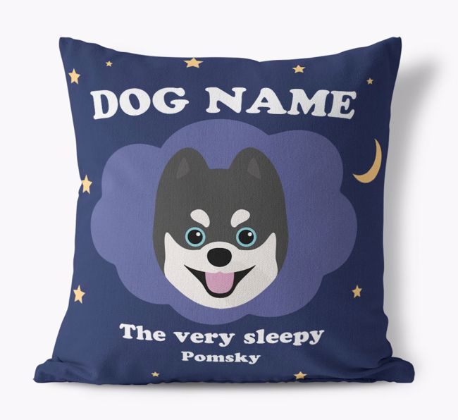 Very Sleepy: Personalized {breedFullName} Canvas Pillow